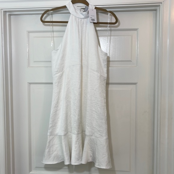 NWT Nine West Ruffle Swing Dress white - Picture 1 of 9
